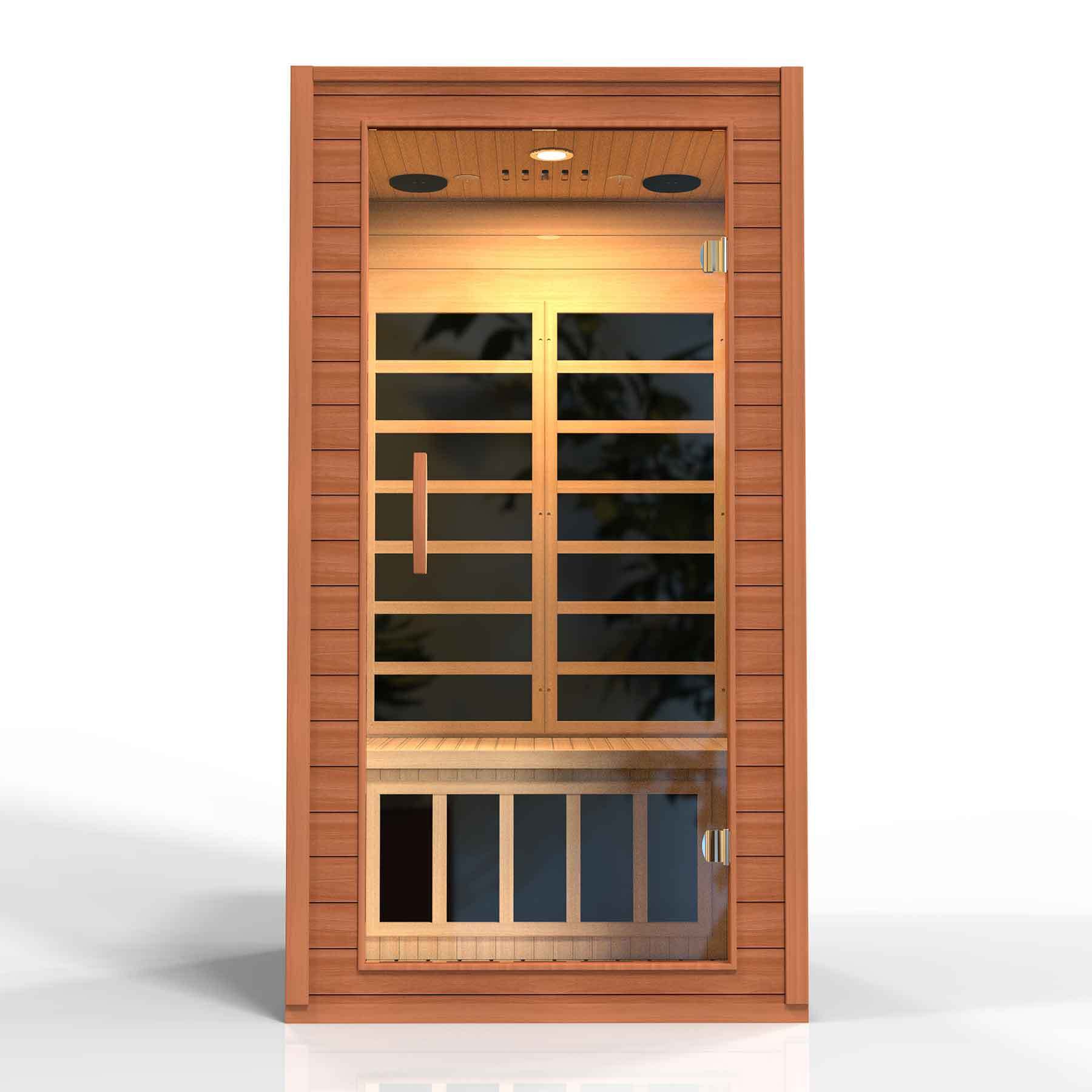Dynamic Avila Elite 1-2 Person Low EMF Hemlock Indoor Infrared Sauna - Image 2