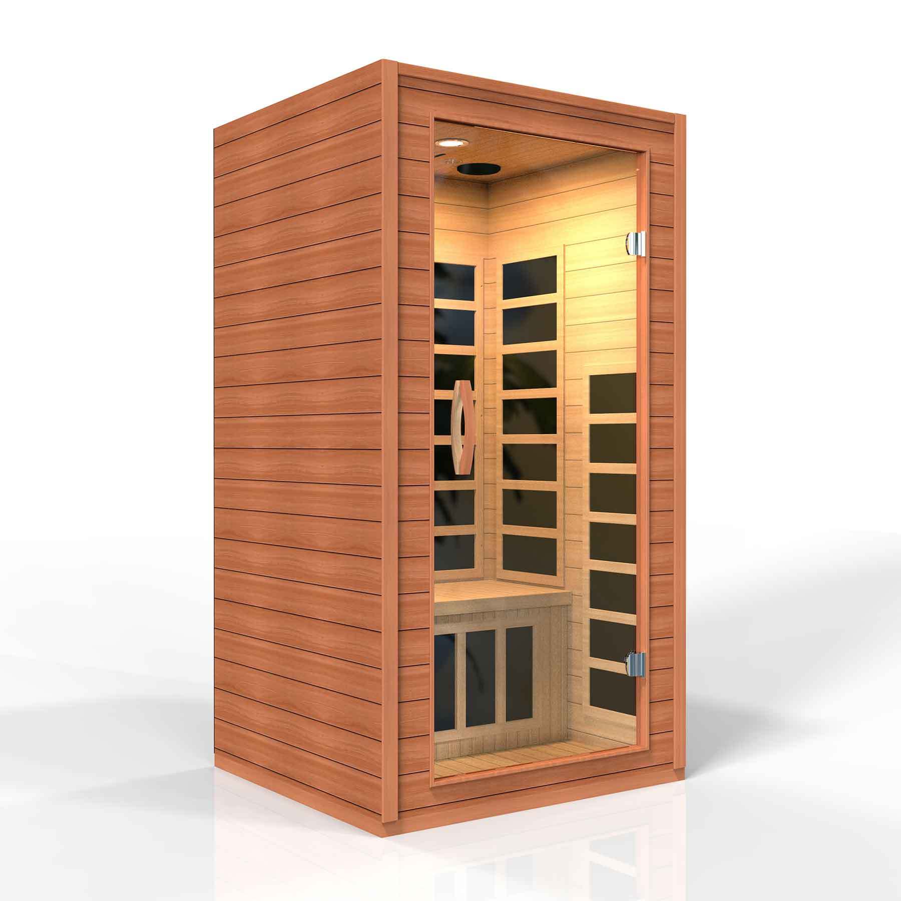 Dynamic Avila Elite 1-2 Person Low EMF Hemlock Indoor Infrared Sauna - Image 3