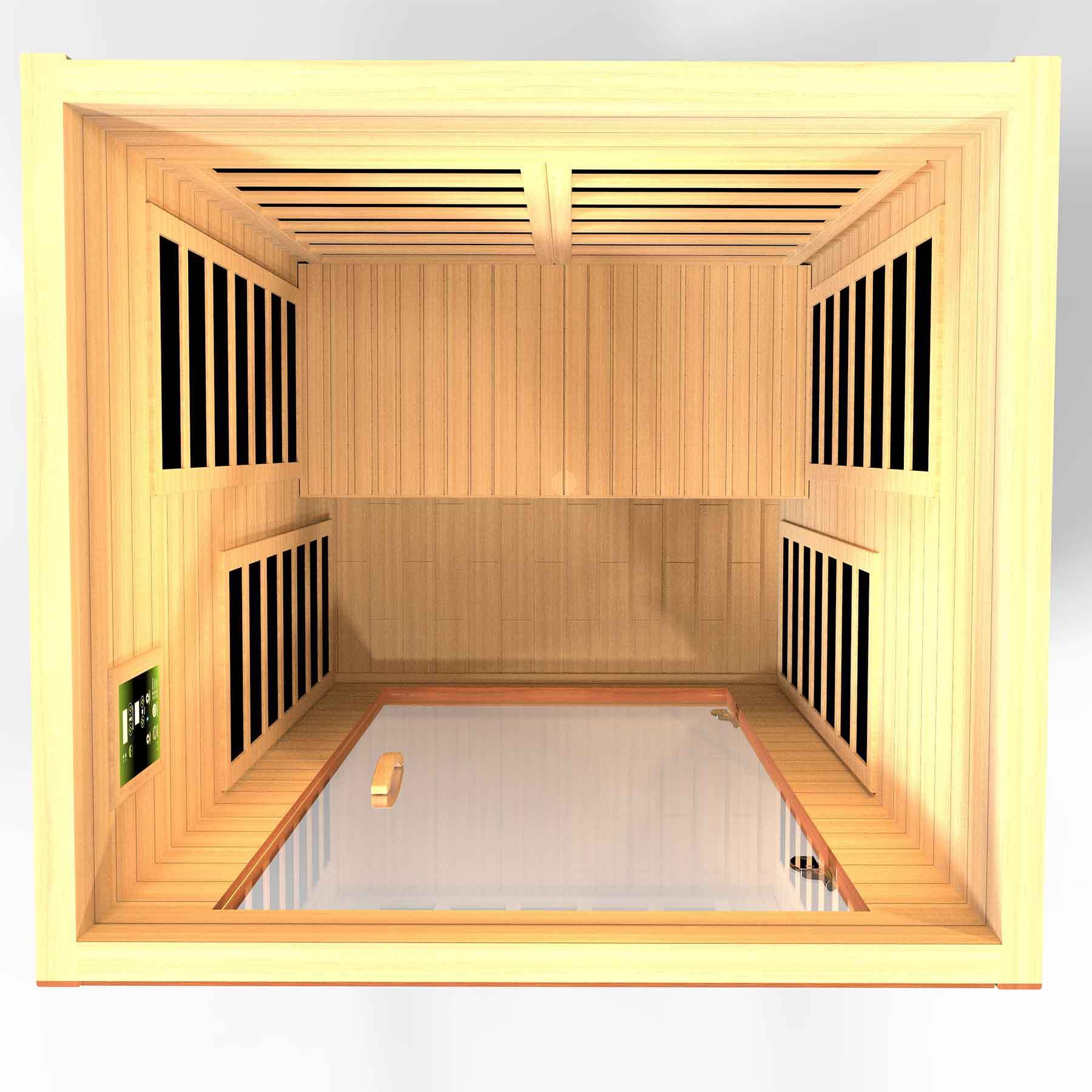 Dynamic Avila Elite 1-2 Person Low EMF Hemlock Indoor Infrared Sauna - Image 4