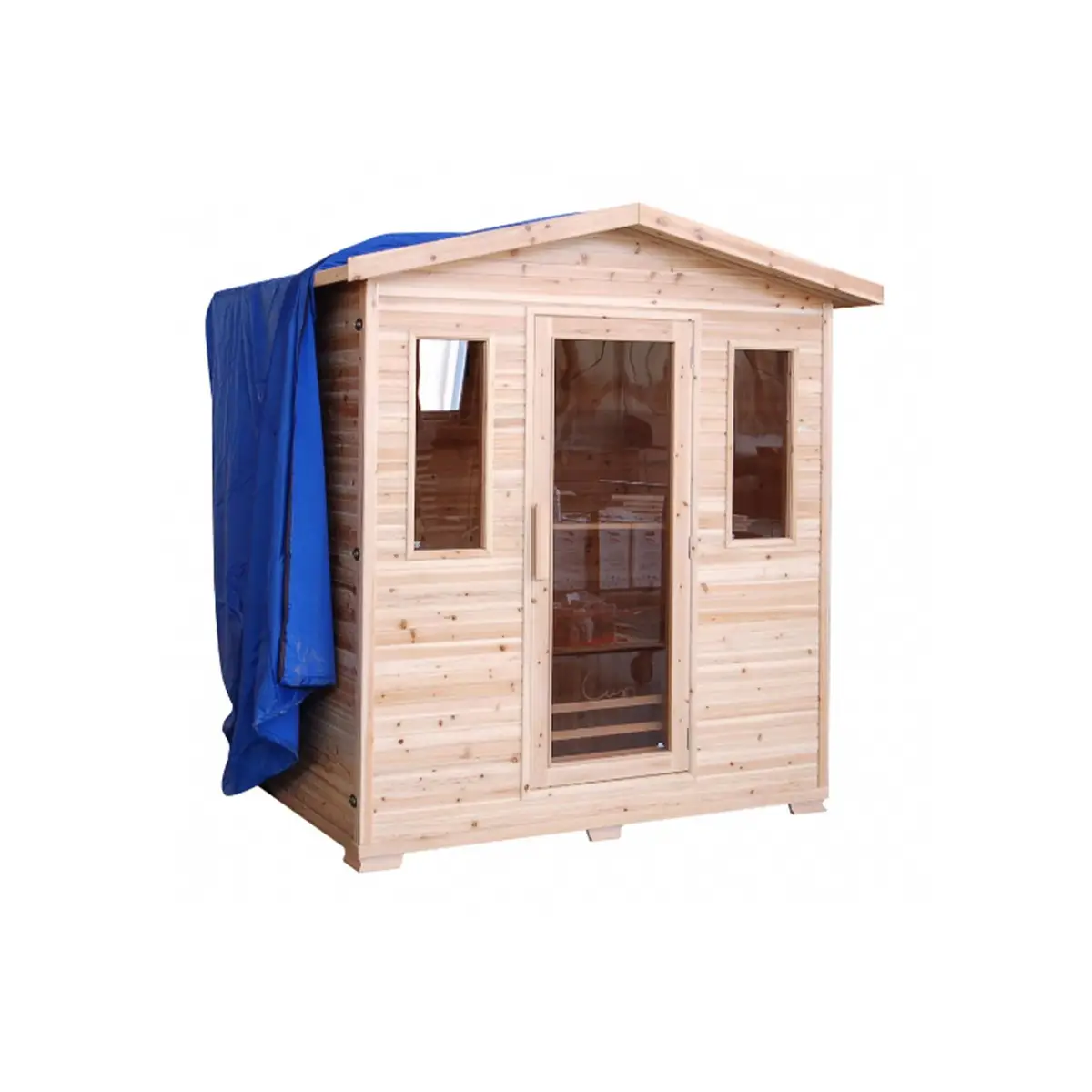 Sunray Cayenne 4 Person 8 Heaters Hemlock Outdoor Infrared Sauna - Image 12