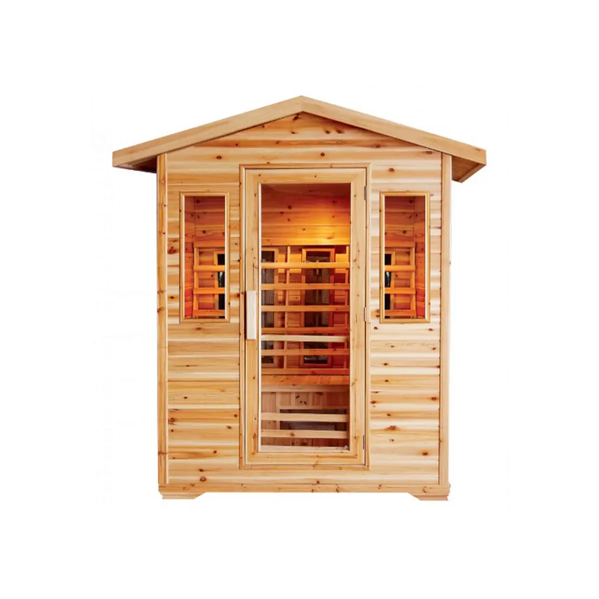 Sunray Cayenne 4 Person 8 Heaters Hemlock Outdoor Infrared Sauna - Image 5